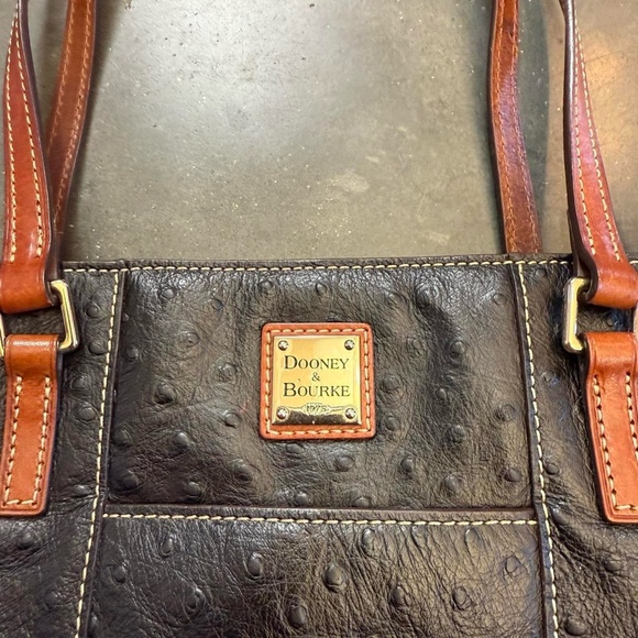 DOONEY & BOURKE Small Lexington Ostrich-Embossed Tote Shoulder Bag - Picture 2 of 8